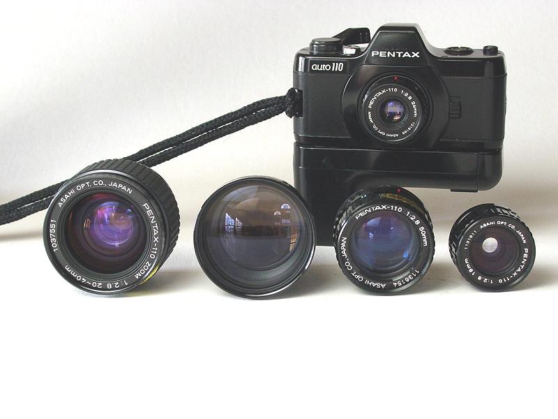 Pentax A110 Lenses, Camera and Winder - Click to Enlarge