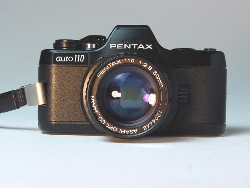 Asahi Pentax Auto 110 with Asahi Pentax-110 1:2.8 50mm - Click to Enlarge